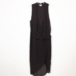 Helmut Lang Draped Sleeveless Tulip Hem Dress